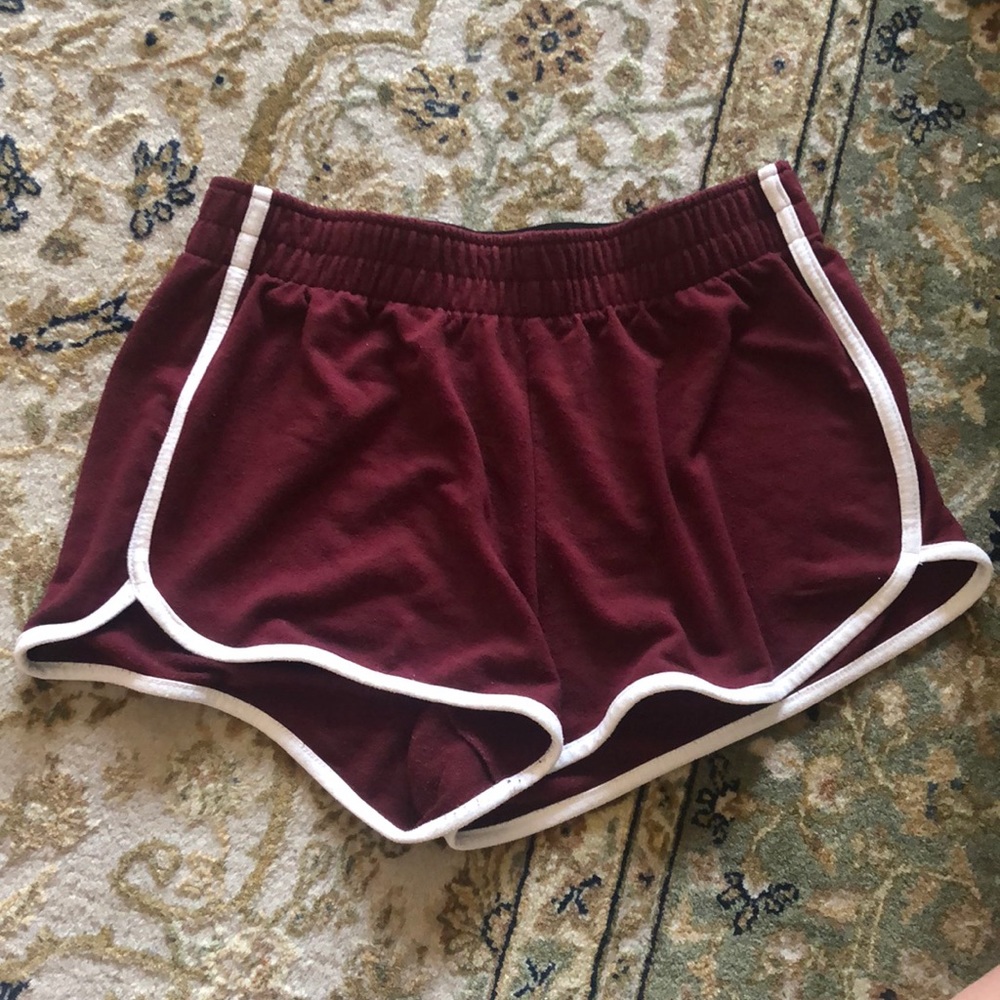 Burgundy Mossimo shorts.